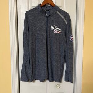 Indiana Pacers Basketball 1/4 Zip Gray Pullover Mens Large Fanatics